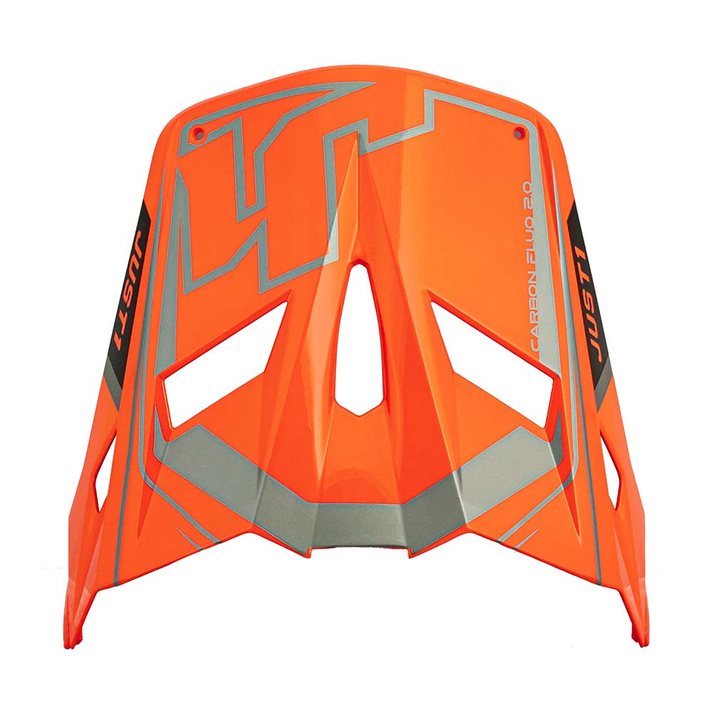 J22 Visor Peak Carbon Fluo 2.0 Orange Fluo Silver