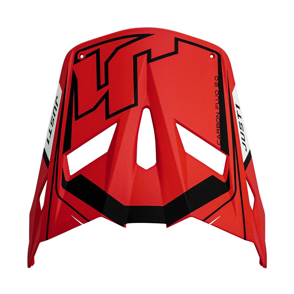 J22 Visor Peak Carbon Fluo 2.0 Red White