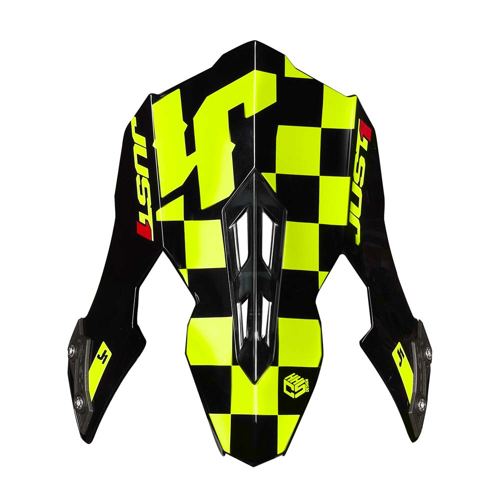 J12 Visor Peak Racer Carbon Fluo Yellow