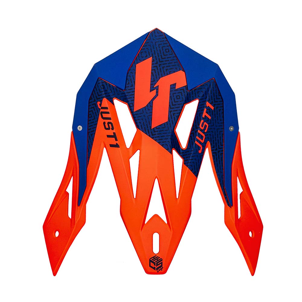 J18 Visor Peak Vertigo Blue White Fluo Orange