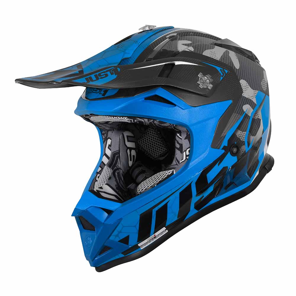 blue camo motorcycle helmet J32 Youth Camo Fluo Blue