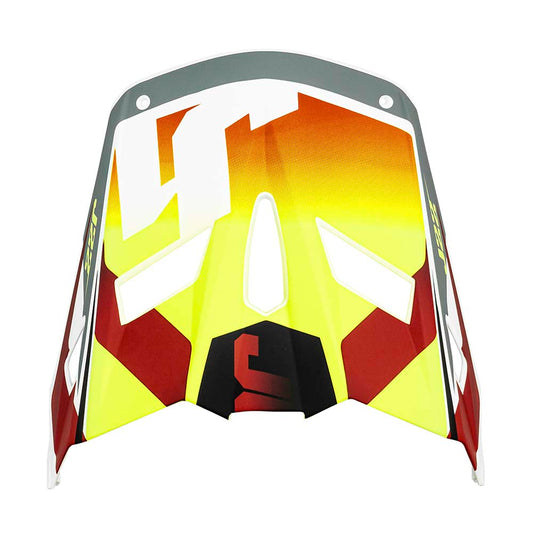 J22F Visor Peak Frenetik Fire Fluo Yellow Red White