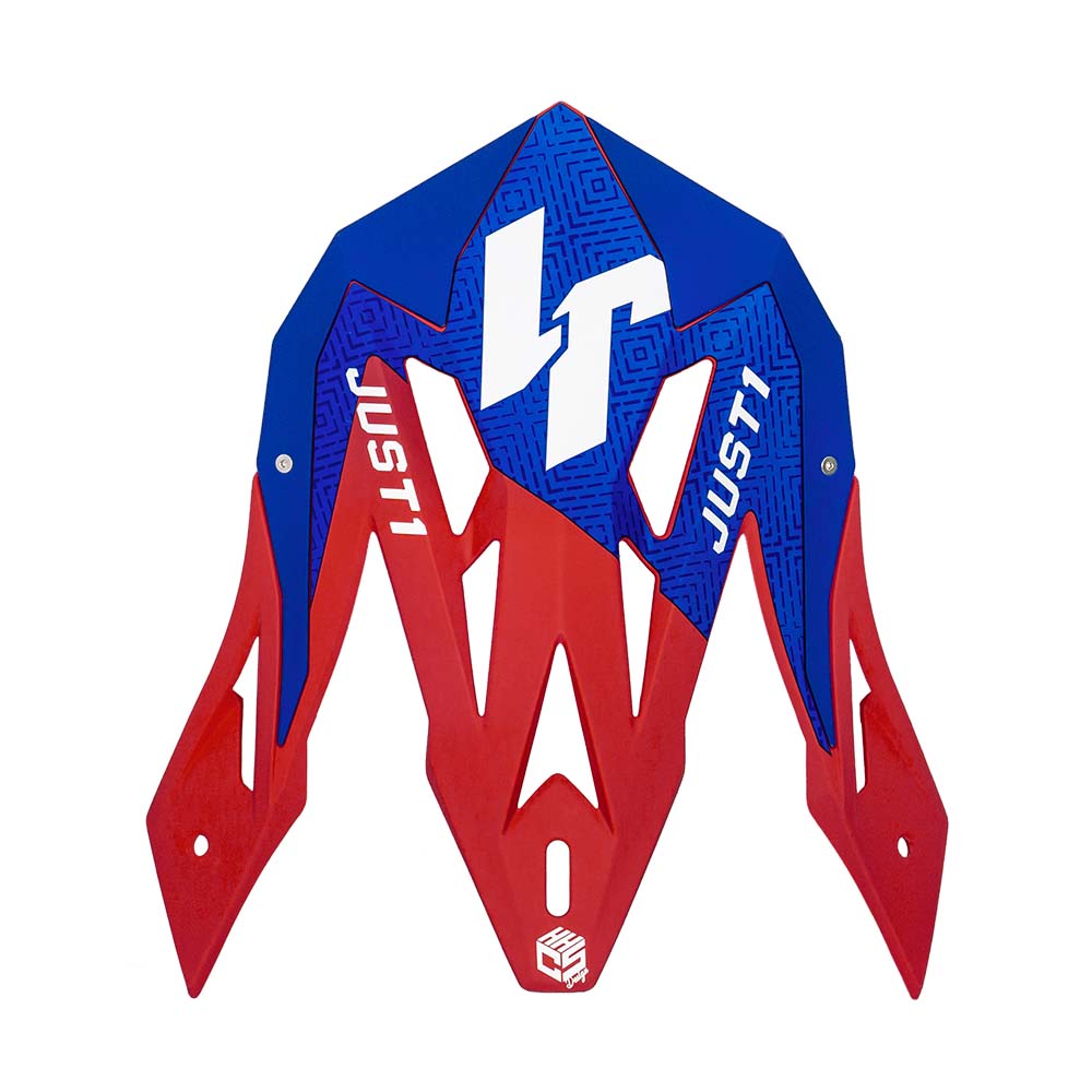 J18 Visor Peak Vertigo Blue White Red